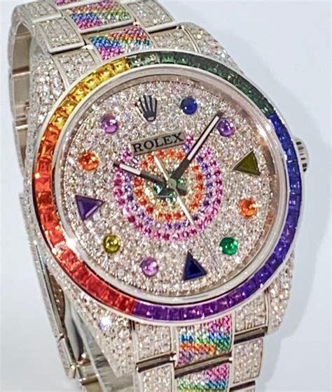 rolex rainbow woman|rolex rainbow iced out.